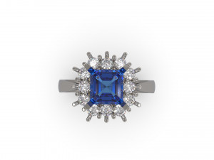woman solitaire ring 29 3D 打印模型