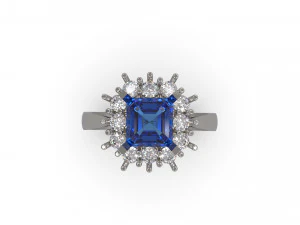 woman solitaire ring 29 3D Print Model