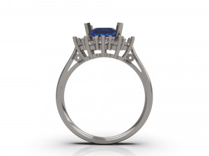 woman solitaire ring 29 3D 打印模型