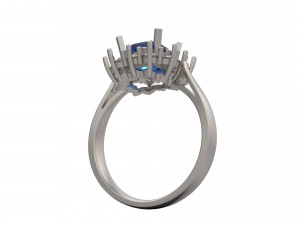 woman solitaire ring 29 3D 打印模型