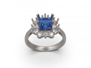 woman solitaire ring 29 3D 打印模型