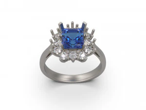 woman solitaire ring 29 3D Print Model