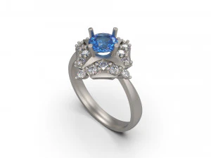 여성 솔리테어 반지 30 3D 프린트 모델