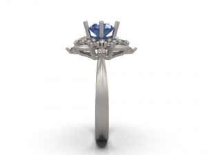 woman solitaire ring 30 3D प्रिंट मॉडल
