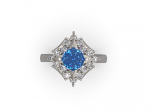 woman solitaire ring 30 3D प्रिंट मॉडल