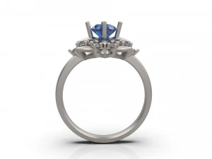 woman solitaire ring 30 3D Print Model
