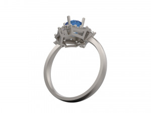woman solitaire ring 30 3D प्रिंट मॉडल