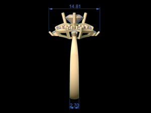 woman solitaire ring 30 3D प्रिंट मॉडल