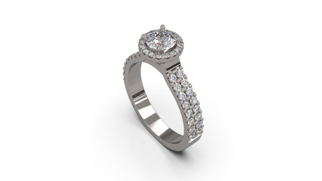 woman solitaire ring 31 3D Принт Модель .c4d .max .obj .3ds .fbx .stl .blend 
