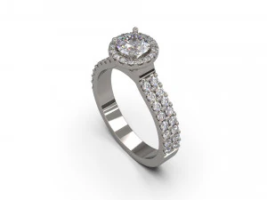 여성 솔리테어 반지 31 3D 프린트 모델