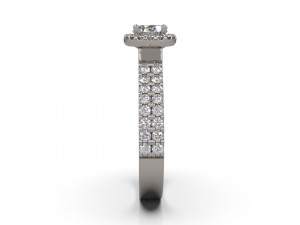 woman solitaire ring 31 3D Принт Модель