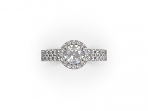 woman solitaire ring 31 3D Принт Модель