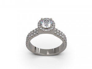 woman solitaire ring 31 3D Принт Модель