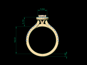 woman solitaire ring 31 3D Принт Модель