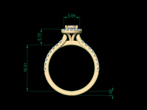 woman solitaire ring 31 3D Print Model