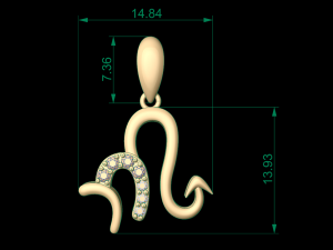 zodiac pendant 09 3D Print Model
