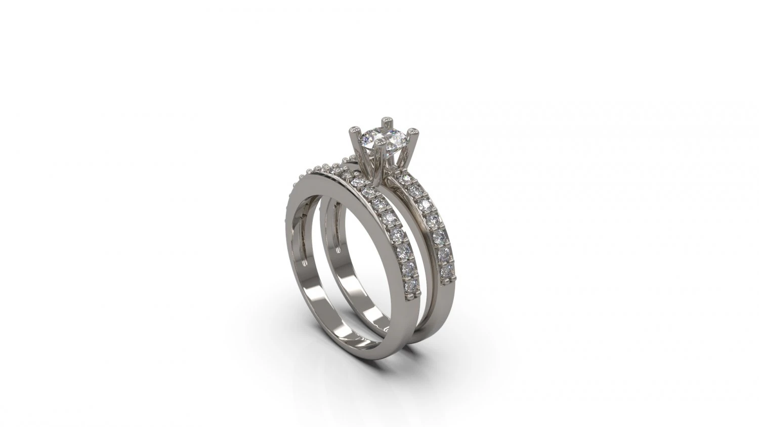 woman wedding solitaire ring 15 3D Print Model .c4d .max .obj .3ds .fbx .stl .blend