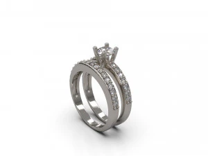 여성 웨딩 솔리테어 반지 15 3D 프린트 모델