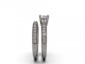 woman wedding solitaire ring 15 3D Print Model