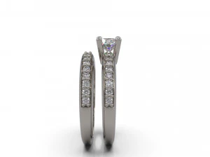woman wedding solitaire ring 15 3D Print Model