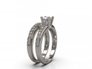woman wedding solitaire ring 15 3D Print Model