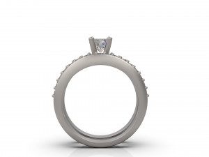 woman wedding solitaire ring 15 3D Print Model