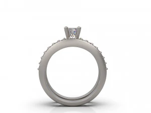 woman wedding solitaire ring 15 3D Print Model
