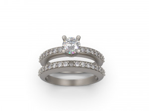 woman wedding solitaire ring 15 3D Print Model