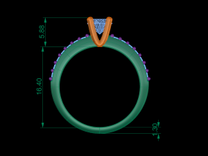 woman wedding solitaire ring 15 3D Print Model