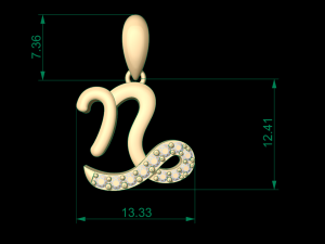 zodiac pendant 10 3D प्रिंट मॉडल