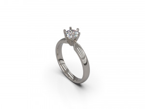 woman solitaire ring 32 Model Cetak 3D