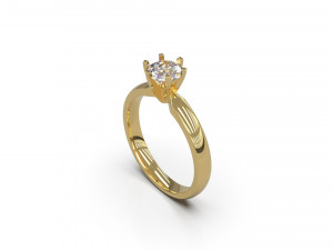 woman solitaire ring 32 Model Cetak 3D