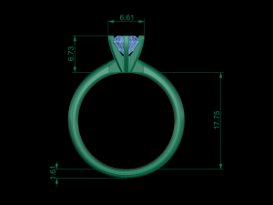 woman solitaire ring 32 Model Cetak 3D