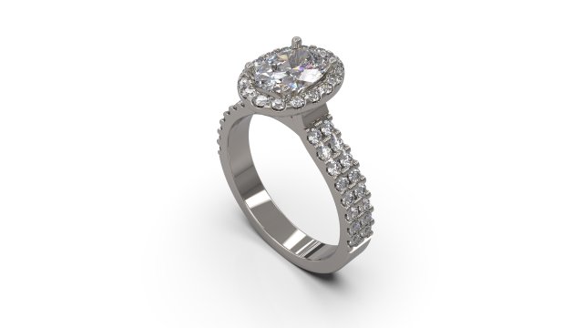 woman solitaire ring 32 3D Print Model .c4d .max .obj .3ds .fbx .stl .blend 