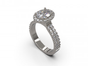 woman solitaire ring 32 3D Print Model