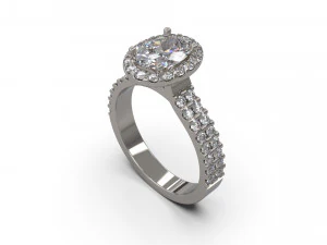 여성 솔리테어 반지 32 3D 프린트 모델