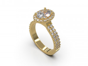 woman solitaire ring 32 3D Print Model