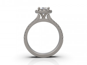 woman solitaire ring 32 3D Print Model