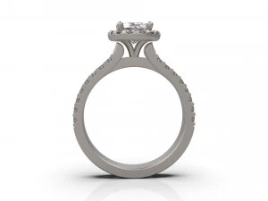 woman solitaire ring 32 3D Print Model