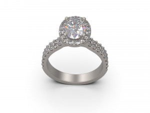 woman solitaire ring 32 3D Print Model