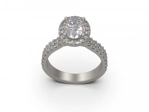 woman solitaire ring 32 3D Print Model