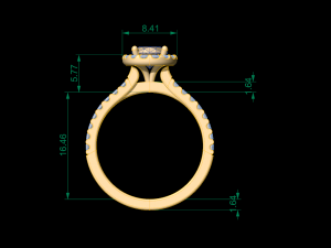 woman solitaire ring 32 3D Print Model