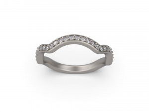 woman wedding band ring 10 3D printmodel