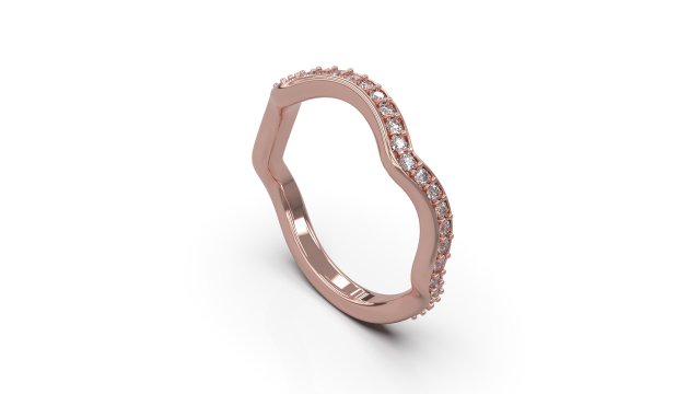 woman wedding band ring 10 3D printmodel .c4d .max .obj .3ds .fbx .stl .blend 