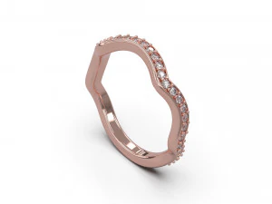 woman wedding band ring 10 3D Print Model