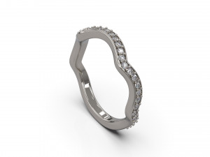 woman wedding band ring 10 3D printmodel