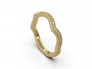 woman wedding band ring 10 3D printmodel