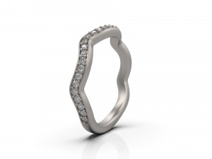 woman wedding band ring 10 3D printmodel