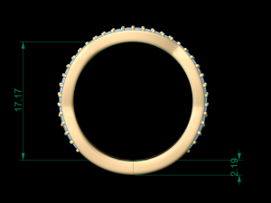 woman wedding band ring 10 3D printmodel