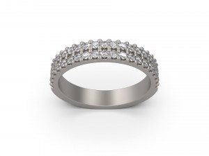 woman band ring 12 3D Druckmodell
